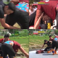 running man131013金钟国腰部胶带引起健康怀疑