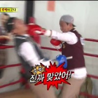 running man131013 E167姜gary拳击虐池石镇,刘在石要害被击中